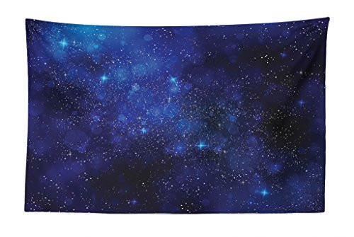 Lunarable Star Tapestry, Shooting Stars Vibrant Celestial View Infinite Space Constellation Clusters, Fabric Wall Hanging Decor for Bedroom Living Room Dorm, 45" X 30", Blue Black