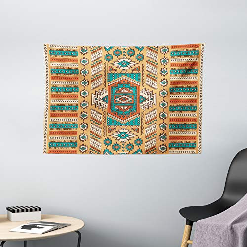 Ambesonne Tribal Tapestry, Secret Tribe Pattern in Bohemian Style, Wide Wall Hanging for Bedroom Living Room Dorm, 60" X 40", Apricot Orange Ambesonne Tribal Tapestry, Secret Tribe Pattern in Bohemian Style, Wide Wall Hanging for Bedroom Living Room Dorm, 60" X 40", Apricot Orange
