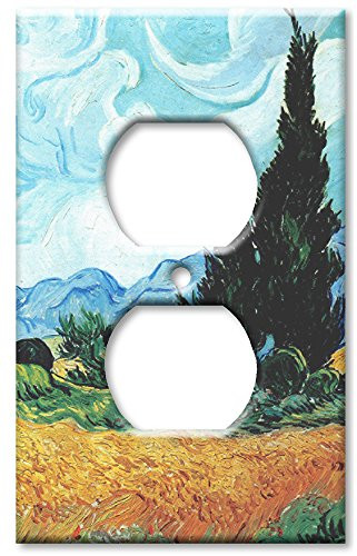 Art Plates - Van Gogh: Yellow Wheat & Cypresses Switch Plate - Outlet Cover