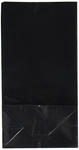 amscan Packaged Paper Bags, Large | Black | Party Accessory | 144 Ct.