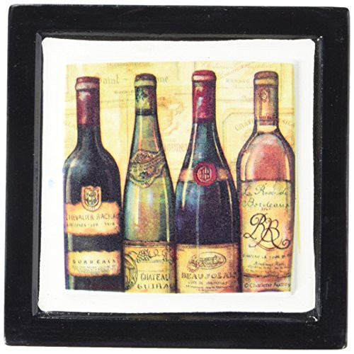 Thirstystone Ambiance Coaster Set, Bottled at The Vineyard, Multicolored
