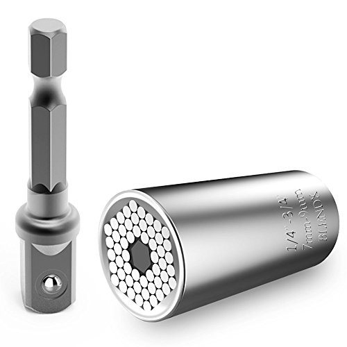 BLENDX 7mm to 19mm Ratchet Universal Sockets Metric Wrench Power Drill Adapter Set - Professional Repair Tools