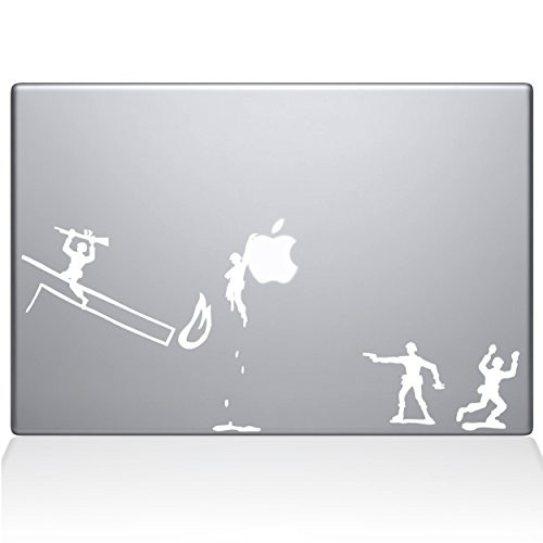 The Decal Guru Army Men MacBook Decal Vinyl Sticker - 13" MacBook Air - White (0108-MAC-13A-W)