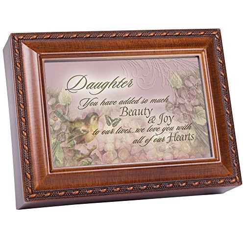 Cottage Garden Music Box - Daughter Joy Plays You Light Up My Life with Woodgrain Finish Cottage Garden Music Box - Daughter Joy Plays You Light Up My Life with Woodgrain Finish