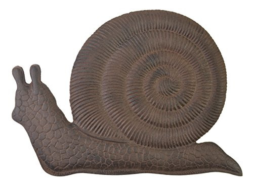 Decorative Cast Iron Yard & Garden Stepping Stone Snail Rust Brown