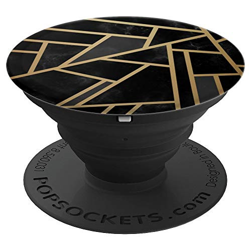 Black and Matte - Pattern Series PopSockets Grip and Stand for Phones and Tablets