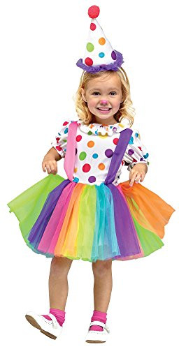 Girls Big Top Fun Clown Costume - X-Large 4/6