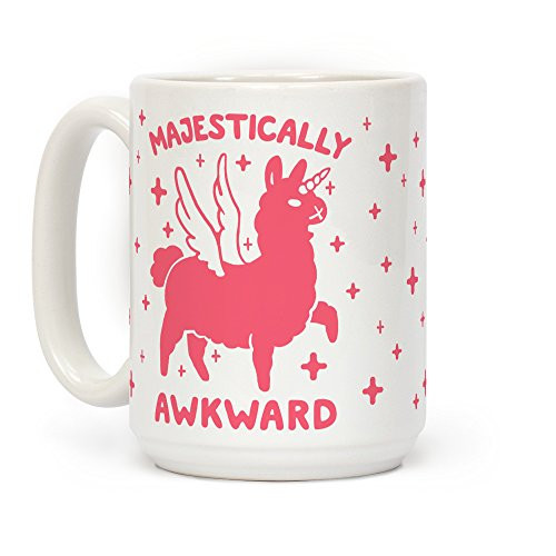 LookHUMAN Majestically Awkward White 15 Ounce Ceramic Coffee Mug