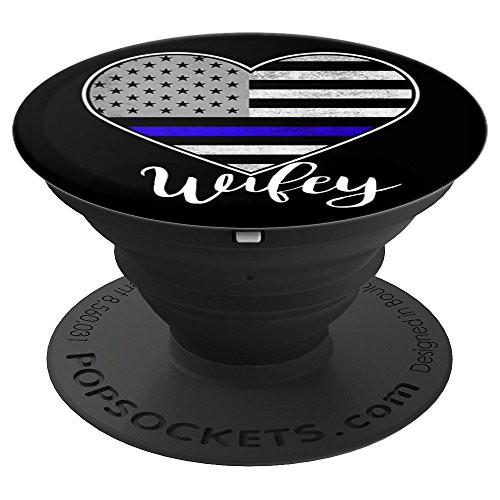 Police Officer Wife US Flag Thin Blue Line Heart Cop Wifey