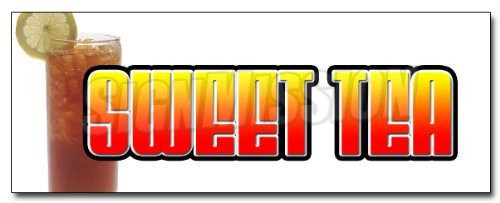 12" Sweet Tea Decal Sticker ice iced Drink cart Stand