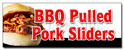 48" BBQ Pulled Pork Sliders Decal Sticker Barbeque bar-b-que Smoked