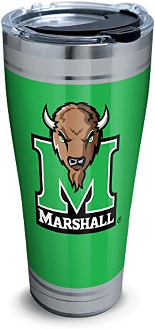 Tervis 1321425 Marshall Thundering Herd Campus Stainless Steel Insulated Tumbler with Clear and Black Hammer Lid, 30 oz, Silver Tervis 1321425 Marshall Thundering Herd Campus Stainless Steel Insulated Tumbler with Clear and Black Hammer Lid, 30 oz, Silver