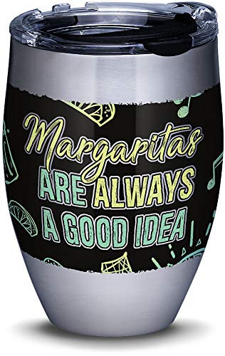 Tervis 1320424 Margaritaville - Always Good Idea Stainless Steel Insulated Tumbler with Lid, 12 oz, Silver