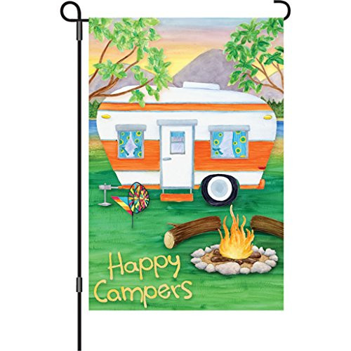 Premier 51093 Garden Premier Soft Flag, Happy Campers, 12 by 18-Inch
