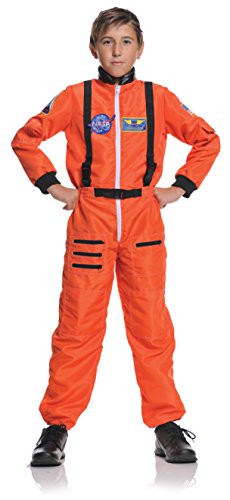 UNDERWRAPS Orange NASA Astronaut Costume for Kids - Official NASA Patches