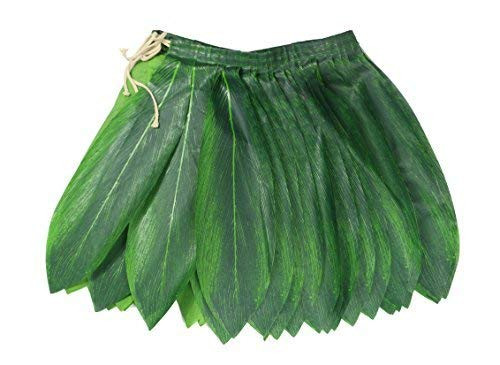 BOSHENG Ti Leaf Hula Skirt Luau Party Accessory Green Short Skirt Toddler Size