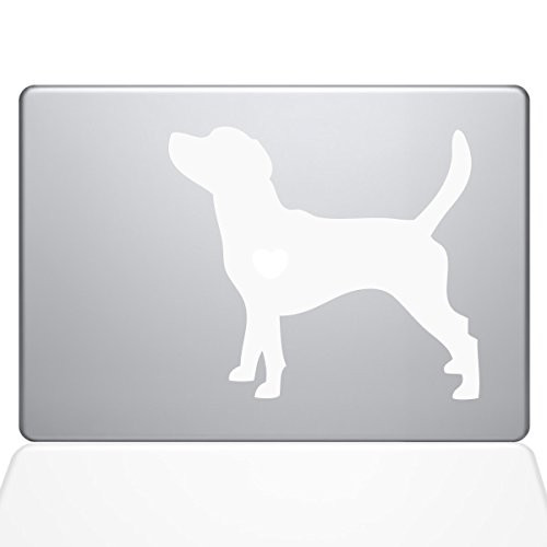 The Decal Guru I Love My Beagle Decal Vinyl Sticker, 11" MacBook Air, White (1486-MAC-11A-W)