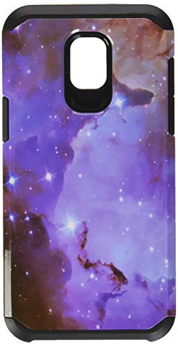 TJS Case for Samsung Galaxy J3 2018/J3 V 2018/J337/Express Prime 3/J3 Star/J3 Orbit/J3 Achieve/J3 Prime 2/Amp Prime 3/Sol 3, with [Tempered Glass Screen Protector] Hybrid Shockproof (Stardust)
