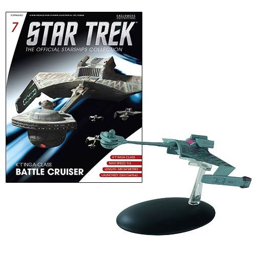 Eaglemoss Publications Star Trek Starships Klingon K't'inga Battle Cruiser Vehicle Eaglemoss Publications Star Trek Starships Klingon K't'inga Battle Cruiser Vehicle