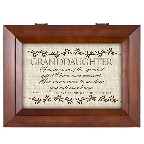 Cottage Garden Granddaughter You are The Greatest Wood Finish Jewelry Music Box - Plays Tune You are My Sunshine Cottage Garden Granddaughter You are The Greatest Wood Finish Jewelry Music Box - Plays Tune You are My Sunshine