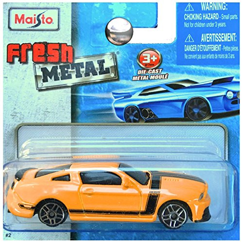 Fresh Metal Maisto Die-Cast Vehicles ~ Ford Mustang Boss 302 (Yellow / Black Accents)