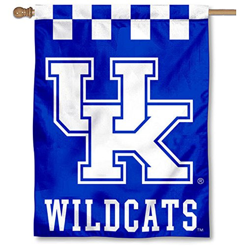 College Flags & Banners Co. Kentucky UK Wildcats Checkerboard Double Sided House Flag