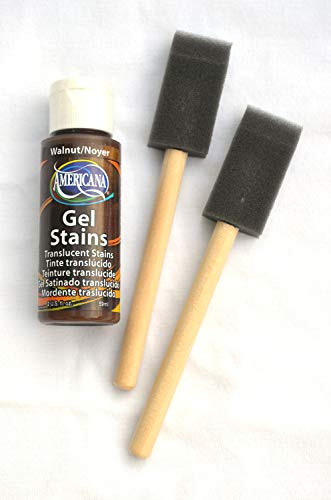 Deco Art Americana Walnut Gel Stain Painting Kit, 1 2-Ounce Gel Stain, 2 1-Inch Sponge Brushes.