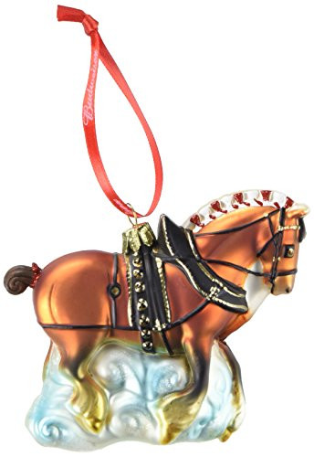 Kurt Adler 4.25" Budweiser Glass Horse Ornament