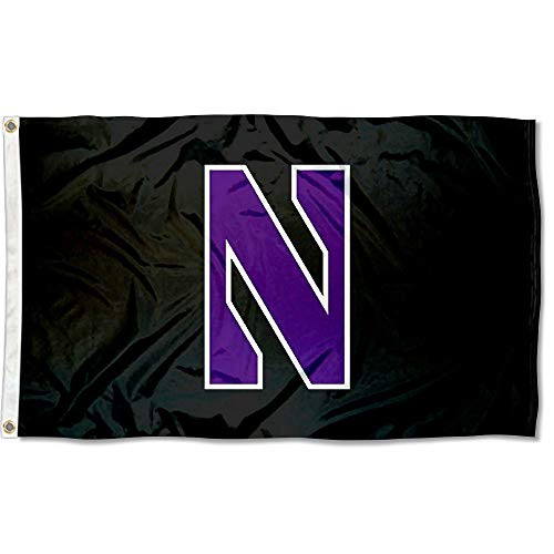 College Flags & Banners Co. Northwestern Wildcats Black Flag