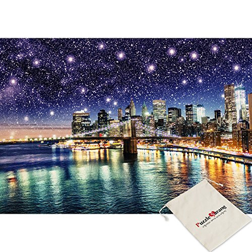 SunAndTree Starlight Brooklyn Bridge - 1000 Piece Jigsaw Puzzle [Pouch Included]