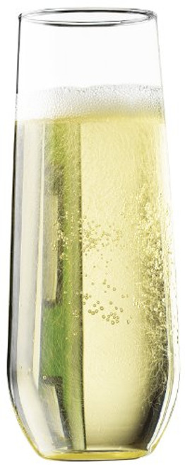 Libbey Vina Stemless 8.5-Ounce Clear Champagne Flute Glass Set, 4-Piece