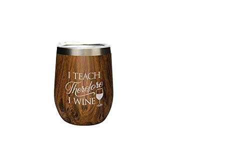 Carson, 35960, Teach Wine, 12-ounce Stemless Wine Tumbler, Wood
