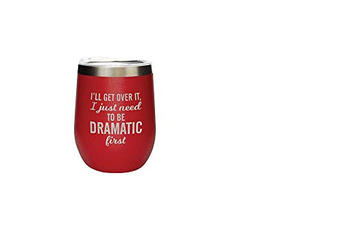 Carson, 35966, Dramatic First, 12-ounce Stemless Wine Tumbler, Red