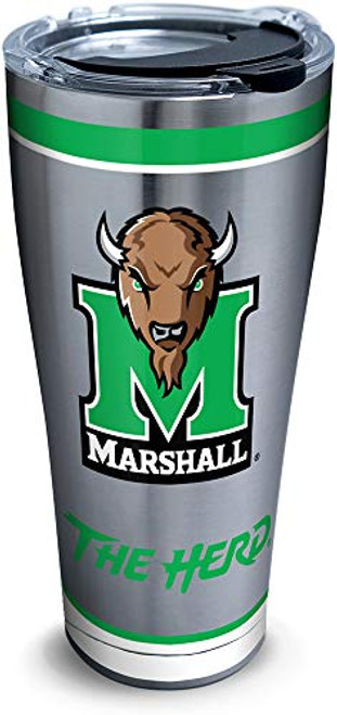 Tervis 1297797 Marshall Thundering Herd Tradition Insulated Tumbler with Clear and Black Hammer Lid, 30 oz Stainless Steel, Silver Tervis 1297797 Marshall Thundering Herd Tradition Insulated Tumbler with Clear and Black Hammer Lid, 30 oz Stainless Steel, Silver