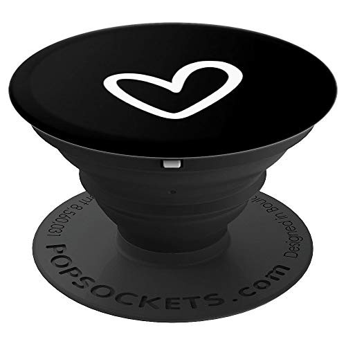 white love heart outline minimalist cute shaped gift design PopSockets Grip and Stand for Phones and Tablets white love heart outline minimalist cute shaped gift design PopSockets Grip and Stand for Phones and Tablets