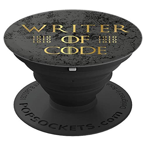 Funny Coder and IT Programmer Writer of Code Gift Design PopSockets Grip and Stand for Phones and Tablets