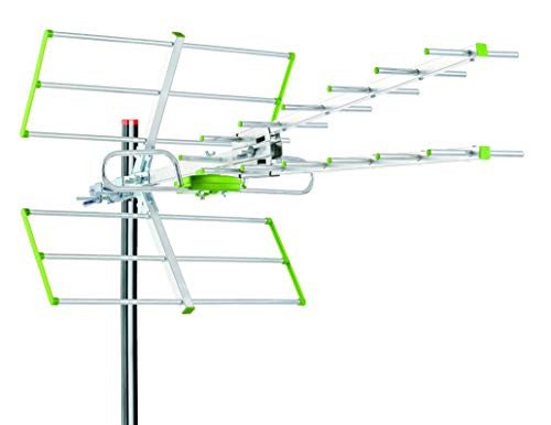 Tree New Bee Out Door TV Attic HDTV UHF Antenna up to 100 Mile, VHF/UHF Channels - Long Range with Compact Design - Optimized for FULLHD 1080p and 4K Ready