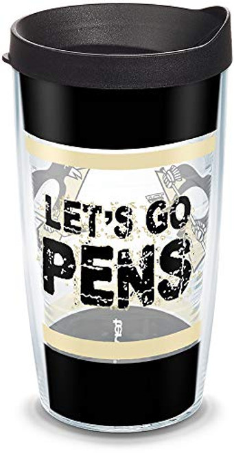 Tervis 1054514 NHL Pittsburgh Penguins Home Insulated Tumbler with Wrap and Black Lid, 16oz, Clear Tervis 1054514 NHL Pittsburgh Penguins Home Insulated Tumbler with Wrap and Black Lid, 16oz, Clear
