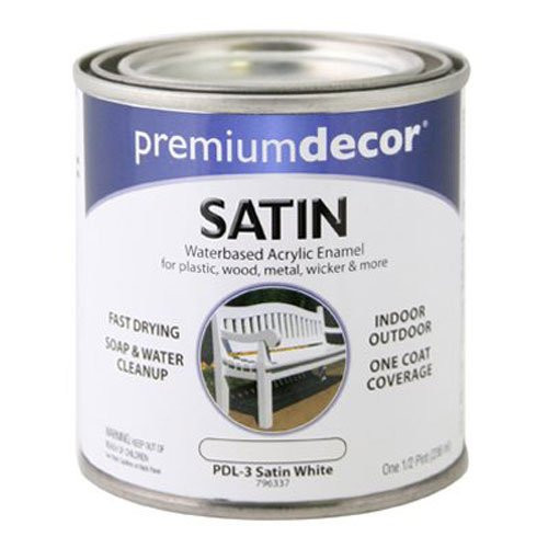 True Value PDL3-HP PD 1/2-Pint White Satin Enamel