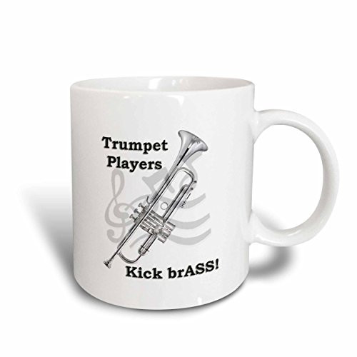 3dRose Trumpet Players Kick BrASS Mug, 15-Ounce