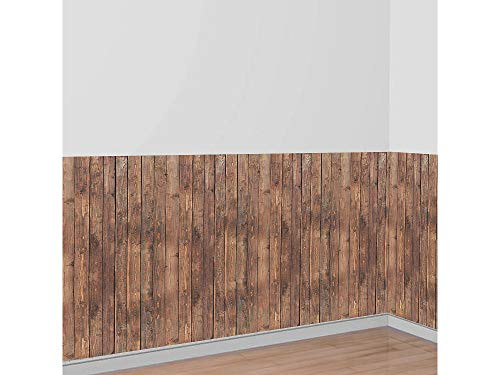 amscan Wood Scene Setter Room Roll, Multi
