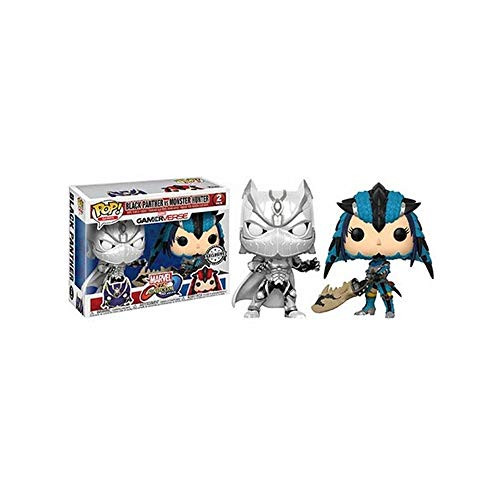 Funko - POP Games: Marvel vs Capcom Black Panther vs Monster Hunter