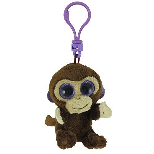 BEANIE BOOS TY COCONUT the Monkey (Glitter Eyes) (Plastic Key Clip - 3 inch) BEANIE BOOS TY COCONUT the Monkey (Glitter Eyes) (Plastic Key Clip - 3 inch)