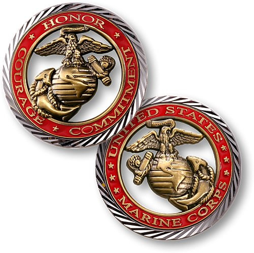 Core Values - U.S. Marines Challenge Coin