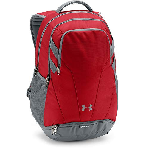 Under Armour Team Hustle 3.0 Backpack, Red (600)/Gray, One Size Fits All
