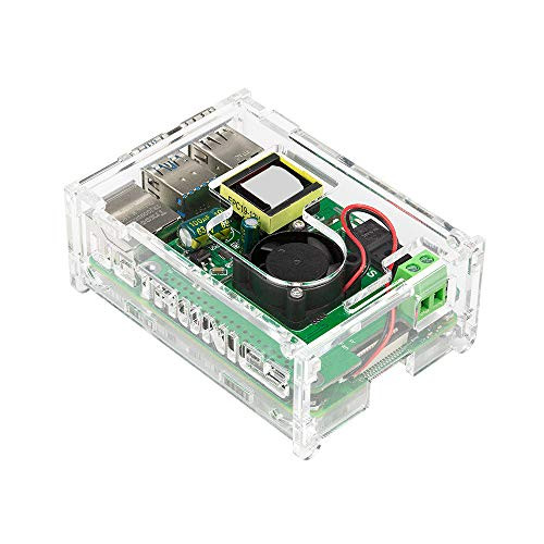 UCTRONICS PoE HAT for Raspberry Pi 4 with Case, 802.3at Power Over Ethernet Expansion Board for Pi 4 B Board, with Cooling Fan