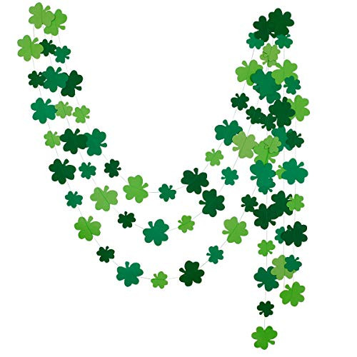 3Pcs Shamrock Clover Hanging Garland Banner- St. Patricks Day Party Shamrock Decorations- Irish Home Hanging Garland Decor 3Pcs Shamrock Clover Hanging Garland Banner- St. Patricks Day Party Shamrock Decorations- Irish Home Hanging Garland Decor