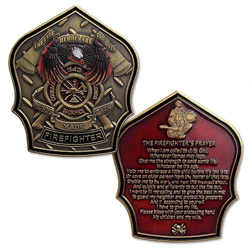 Firefighter Prayer Challenge Coin Fireman Gifts Firefighter Prayer Challenge Coin Fireman Gifts