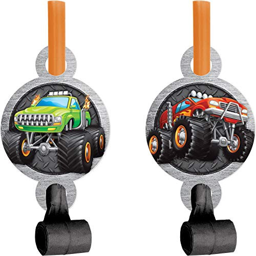 Monster Truck Party Blowers, 24 ct