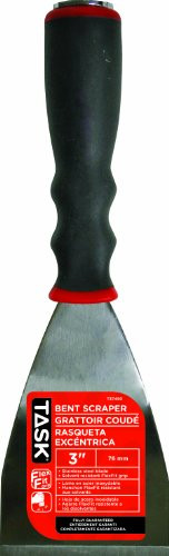 Task Tools T37450 3-Inch FlexFit Grip  Bent Scraper with Hammer Cap